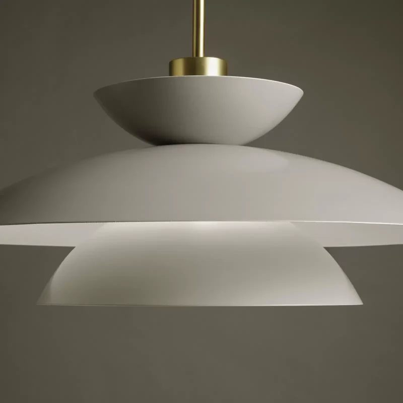 B-Ware miloox by Sforzin Hängeleuchte Kloé Hängelampe Lampe taubengrau Ø 60 cm Metall
