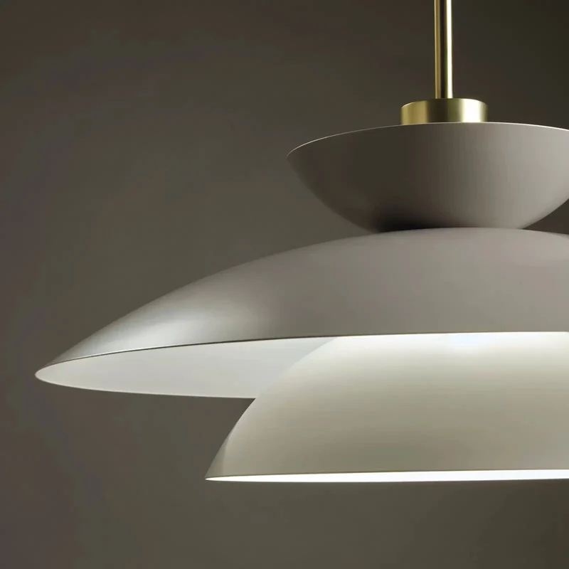 B-Ware miloox by Sforzin Hängeleuchte Kloé Hängelampe Lampe taubengrau Ø 60 cm Metall