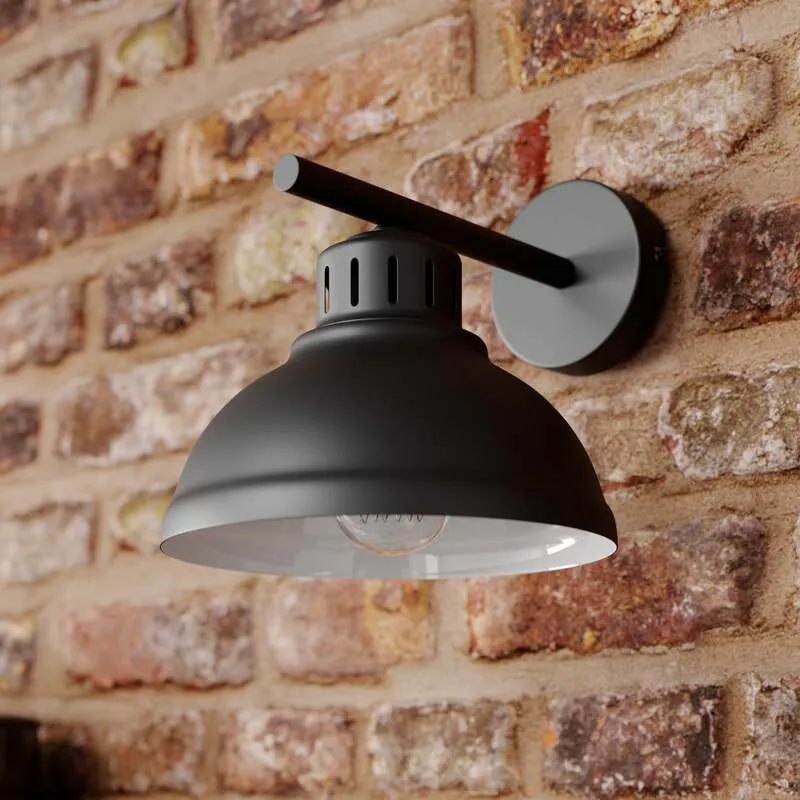 B-Ware Euluna Wandleuchte Sven Wandlampe Wandlicht Leuchte Lampe E27 einflammig schwarz