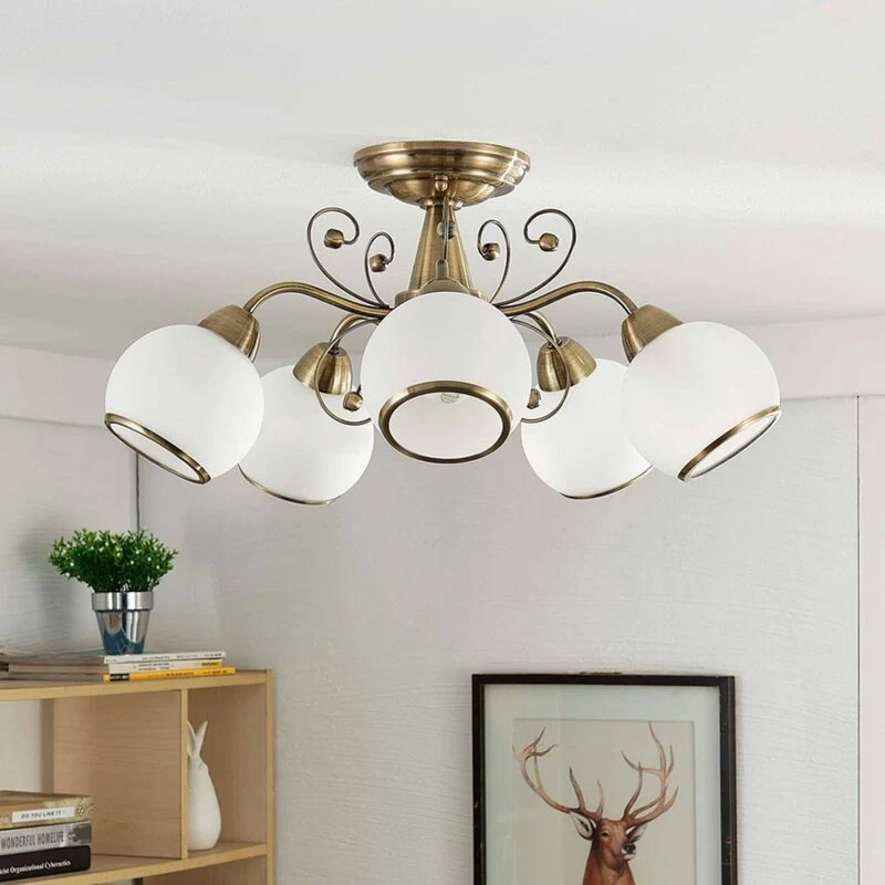B-Ware Lindby Deckenlampe Corentin Wohnzimmerleuchte Deckenlampe Leuchte LED E14 Lampe