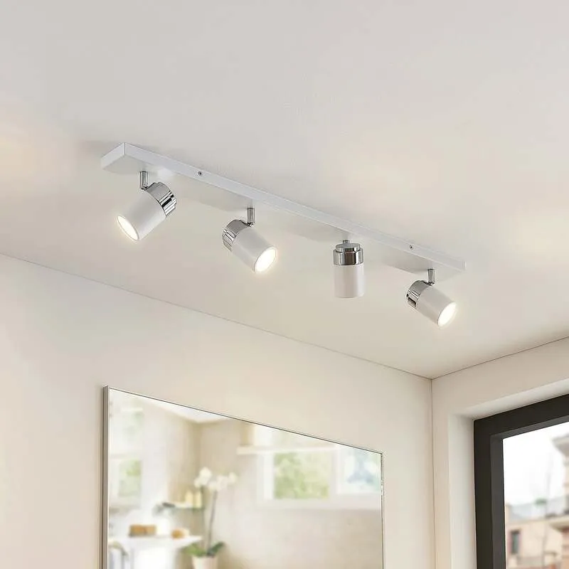 B-Ware Lindby Deckenstrahler Kardo Deckenlampe Hängelampe Lampe 4-flammig GU10 weiß