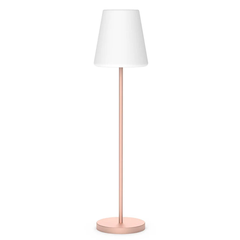 B-Ware Newgarden Stehlampe Bodenlampe LED Lola Slim rosegold warmweiß dimmbar Fernbedie