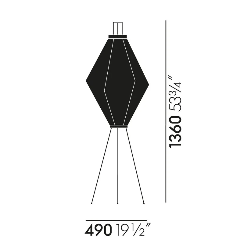 B-Ware Vitra Akari 13A Stehleuchte Lampe Licht Weiß Raum Beleuchtung SIEHE TEXT/FOTO