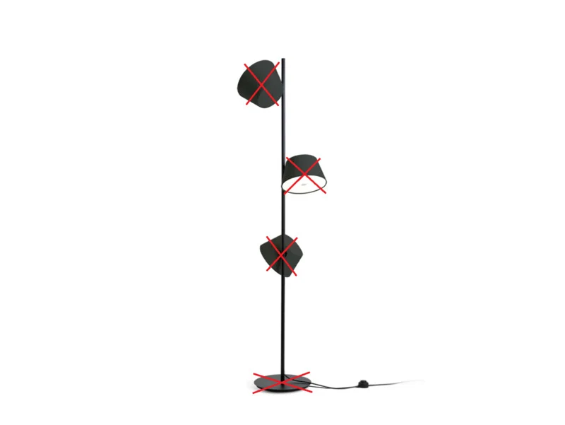B-Ware Marset Tam Tam P3 Stehleuchte Standlampe Lampe cremeweiß Möbel SIEHE TEXT/FOTO