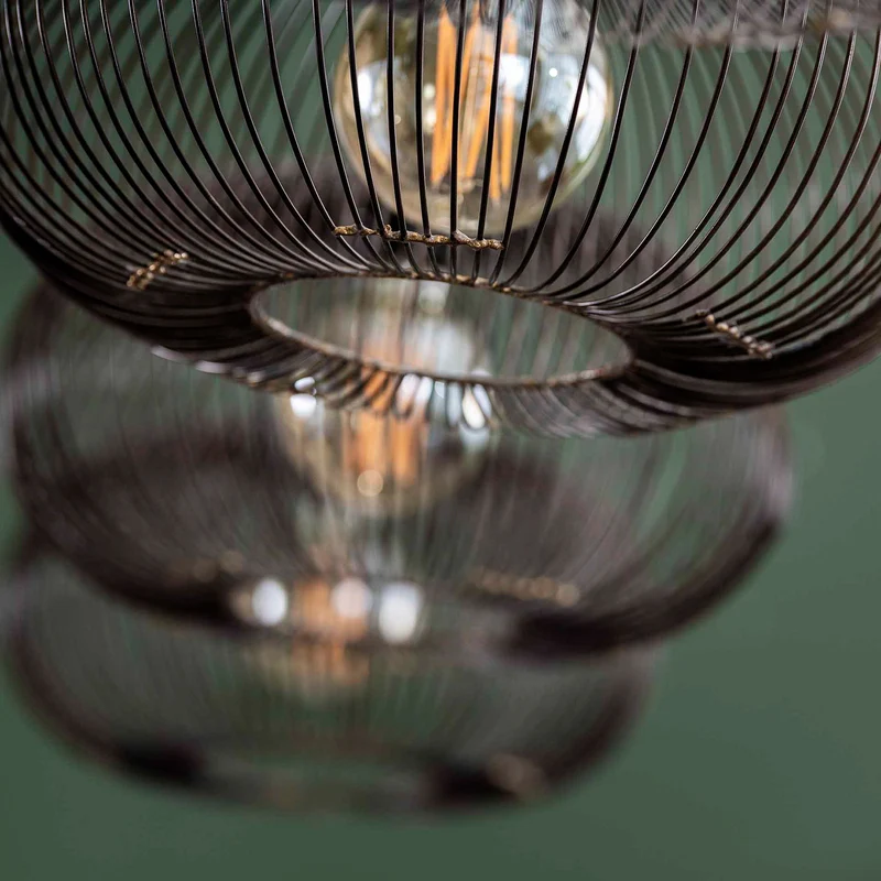B-Ware Hängeleuchte Rippberg schwarz vierflammig Deckenlampe Deckenleuchte Lampe S455
