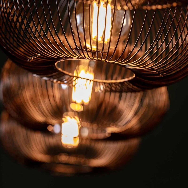B-Ware Hängeleuchte Rippberg schwarz vierflammig Deckenlampe Deckenleuchte Lampe S455