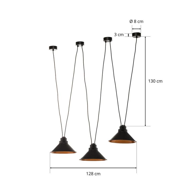 B-Ware Nowodvorski-Lighting Hängelampe Perm III schwarz variabel montierbar Lampe Spot