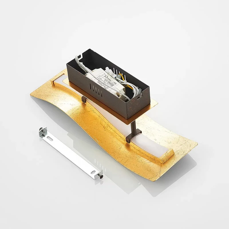 B-Ware Wandleuchte Wandlampe LED Leuchte Lindby Larisa gold schwarz rost Aluminium Eise