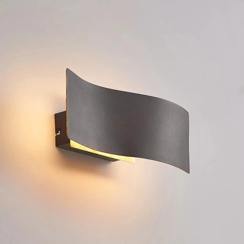 B-Ware Wandleuchte Wandlampe LED Leuchte Lindby Larisa gold schwarz rost Aluminium Eise