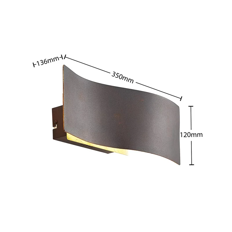 B-Ware Wandleuchte Wandlampe LED Leuchte Lindby Larisa gold schwarz rost Aluminium Eise