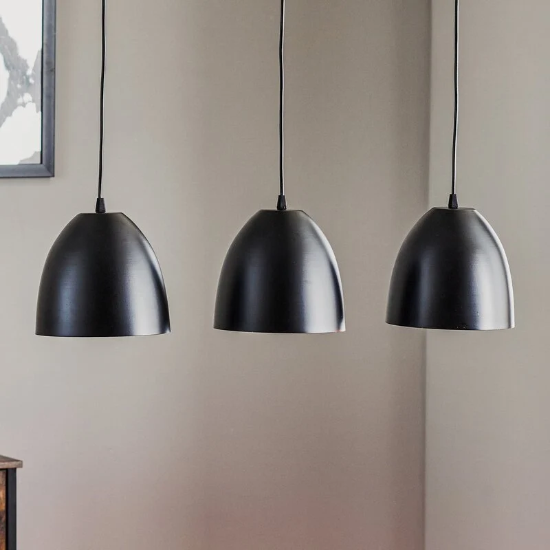 B-Ware EMIBIG LIGHTING Pendelleuchte Lenox Hängeleuchte Lampe dreiflammig schwarz/gold