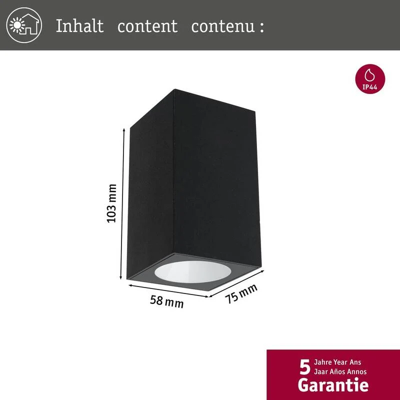 B-Ware Paulmann Flame AußenWandleuchte Gartenleuchte Terrassenlampe 1fl 10,3cm anthrazi