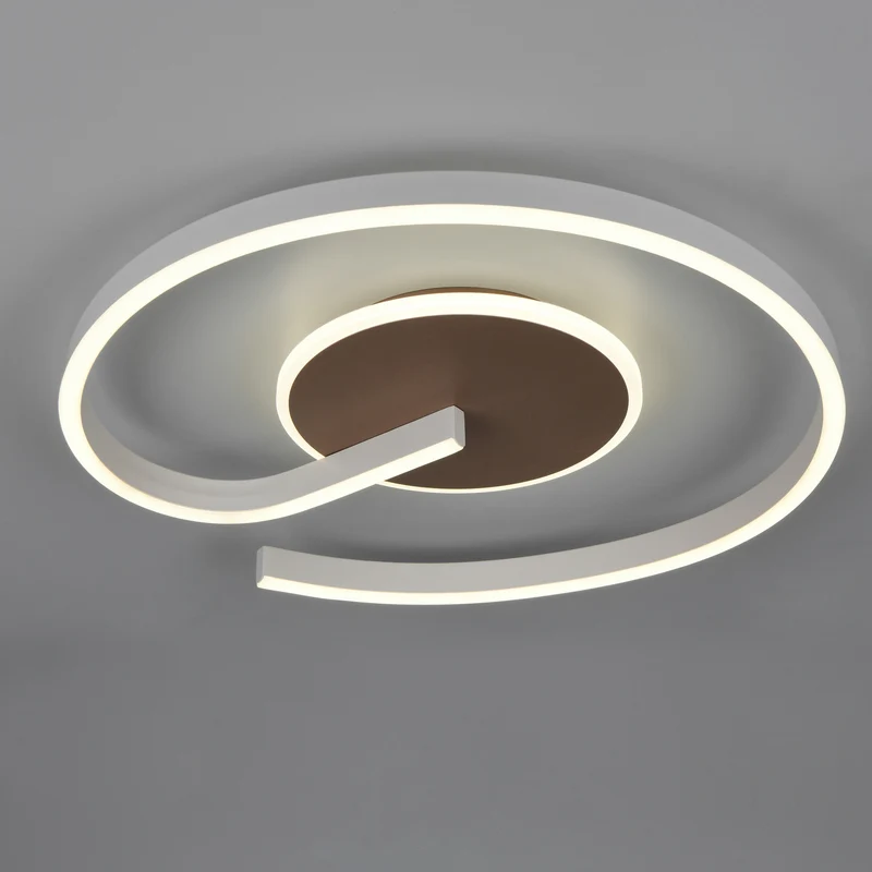 B-Ware Reality Deckenleuchte Calle LED Lampe dimmbar CCT 2300K-4000K braun Ø50cm