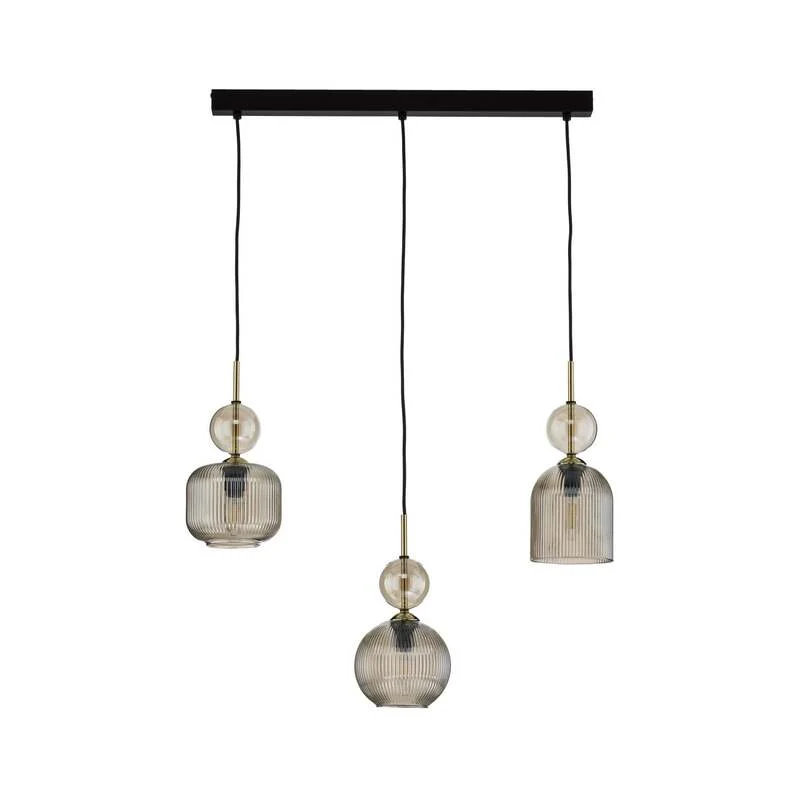 B-Ware TK Lighting Hängelampe Sophia LED Pendelleuchte dimmbar schwarz grau 65cm