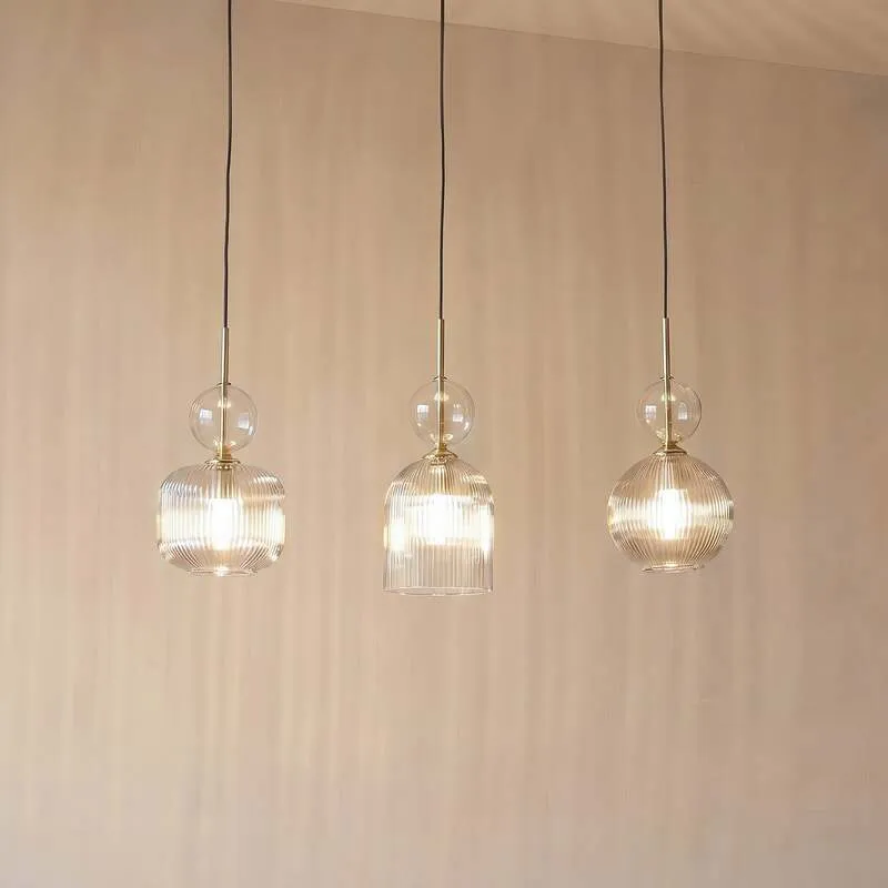 B-Ware TK Lighting Hängelampe Sophia LED Pendelleuchte dimmbar schwarz grau 65cm