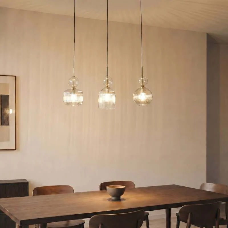 B-Ware TK Lighting Hängelampe Sophia LED Pendelleuchte dimmbar schwarz grau 65cm