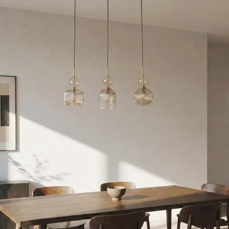 B-Ware TK Lighting Hängelampe Sophia LED Pendelleuchte dimmbar schwarz grau 65cm
