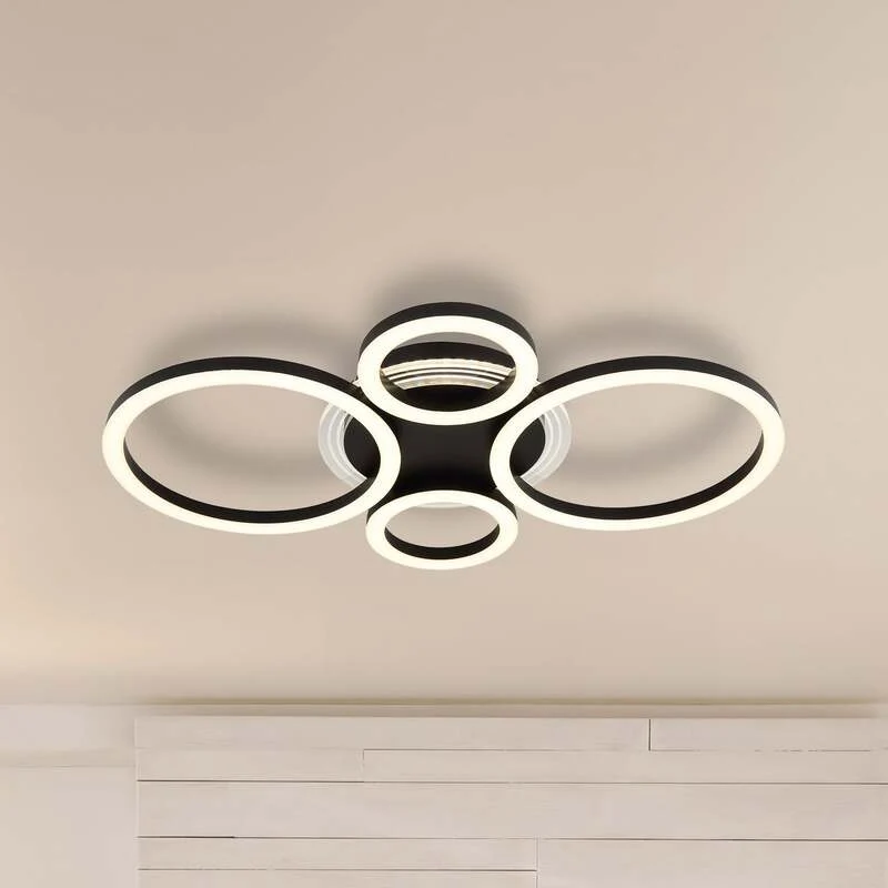 B-Ware Globo Deckenleuchte Loretta LED Lampe Leuchte CCT dimmbar schwarz 53cm 2500lm