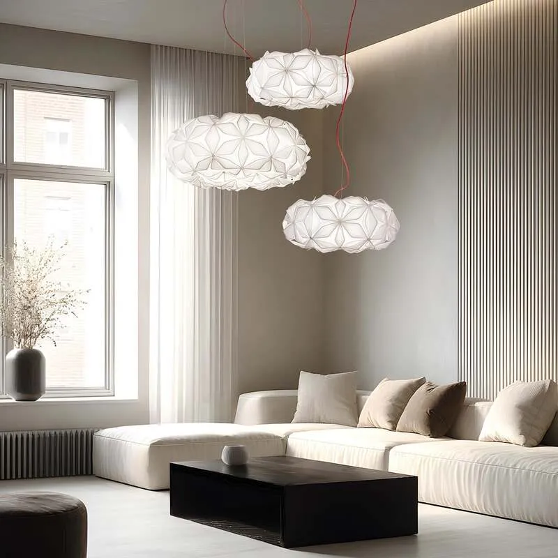 B-Ware Slamp Pendellampe Hängeleuchte C'EST LA VIE LED dimmbar weiß Ø53cm Kabel