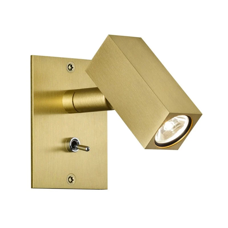 B-Ware Baulmann 64.502 LED-Wandleuchte Wandleuchte Wandlampe Wandlicht eckig messing