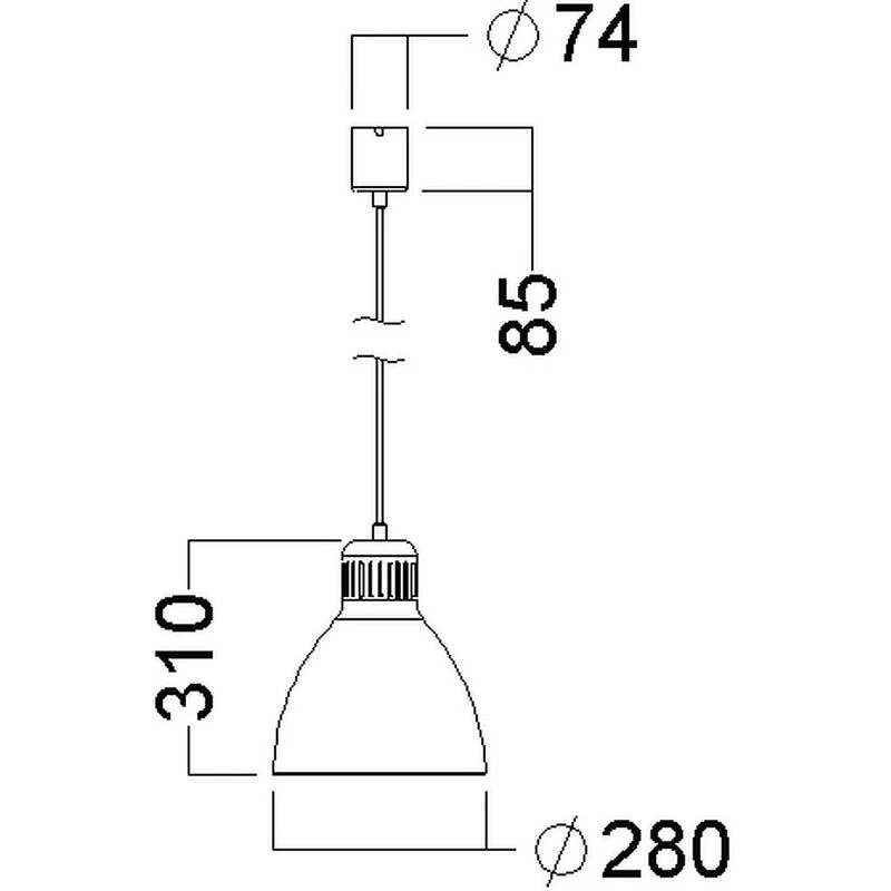 B-Ware Glamox LED-Hängelampe L-1 Hängeleuchte Deckenlampe Leuchte Lampe 3.000 K grau