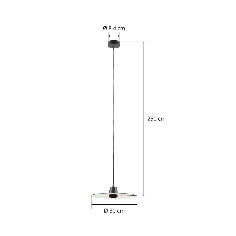 B-Ware Wever & Ducré Lighting Mirro 1.0 Pendelleuchte Lampe Leuchte 250cm schwarz chrom