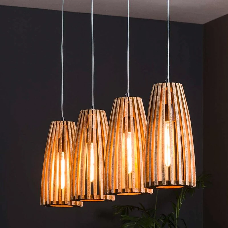 B-Ware no name Hängeleuchte Großbergen Leuchte Lampe Hängelampe aus Mangoholz