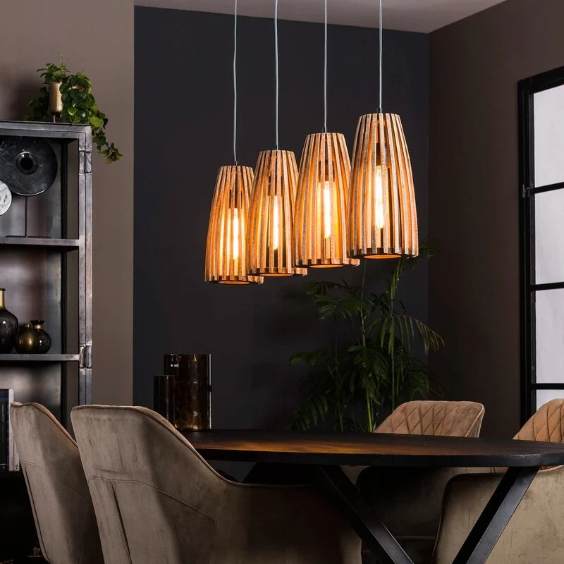 B-Ware no name Hängeleuchte Großbergen Leuchte Lampe Hängelampe aus Mangoholz