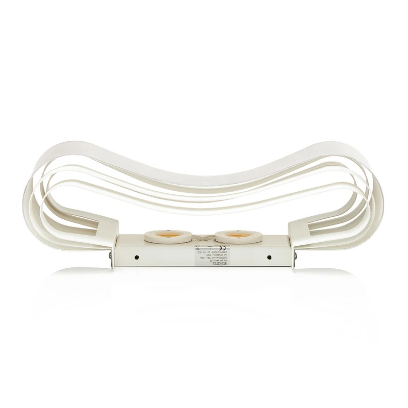 B-Ware Wandleuchte Wandlampe LED Selène Ionica Glas Metall Blattsilber Weiß satiniert