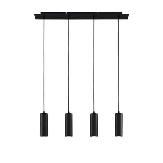 B-Ware Lindby Joffrey Hängeleuchte vierflammig schwarz Deckenlampe Pendelleuchte GU10
