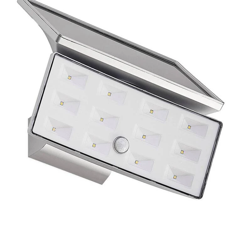 B-Ware PRIOS LED Außenleuchte Wandleuchte silber weiß Bewegungsmelder wassergeschützt