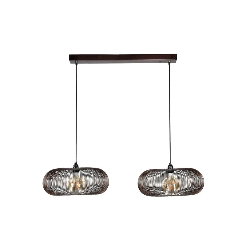 B-Ware Zijlstra Hängeleuchte Rippberg Pendelleuchte Deckenlampe schwarz zweiflammig