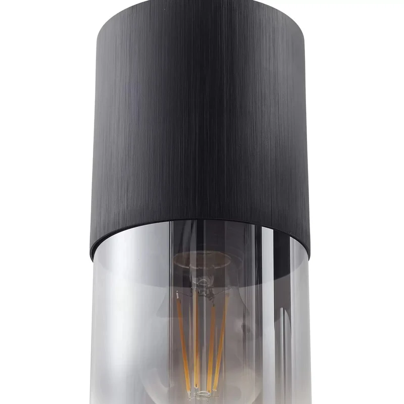 B-Ware Lindby Hängeleuchte Svante Hängelampe Deckenleuchte Lampe 4-flg schwarz Glas 85