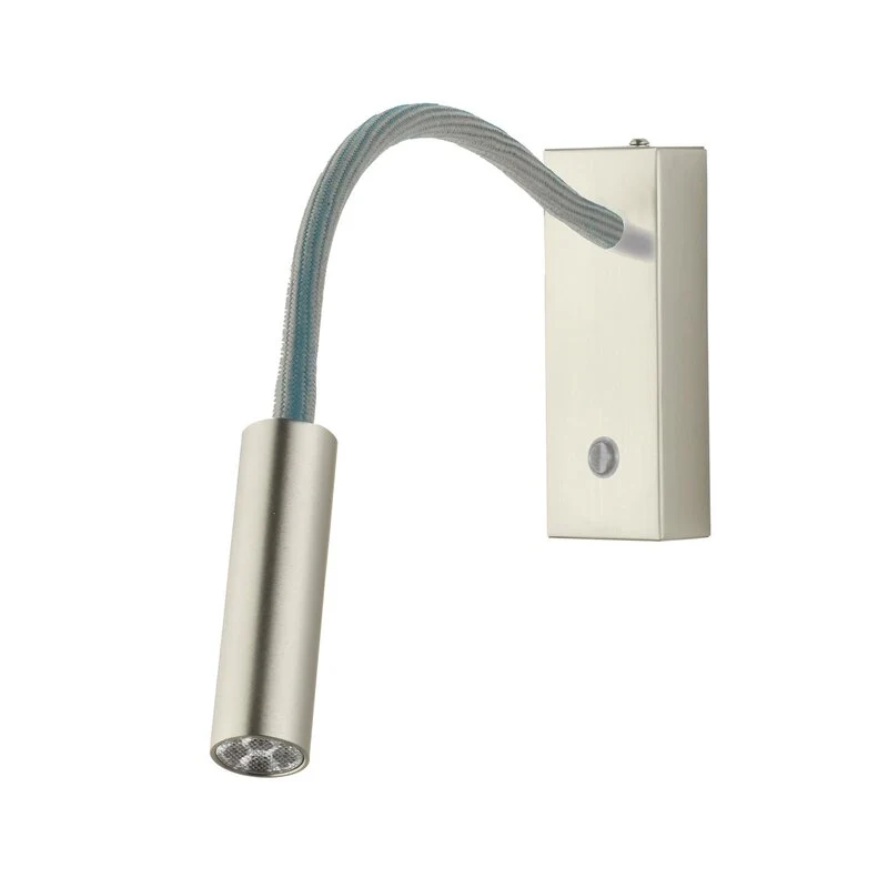 B-Ware Busch Wandlampe Wandleuchte Flexarm Rocco LED nickel matt Aluminium