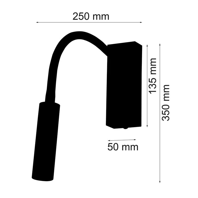 B-Ware Busch Wandlampe Wandleuchte Flexarm Rocco LED nickel matt Aluminium