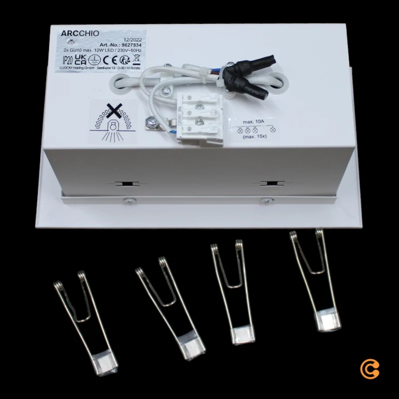 B-Ware Arcchio Taneja Einbauleuchte zweiflammig weiß Deckenlampe Deckenleuchte Lampe