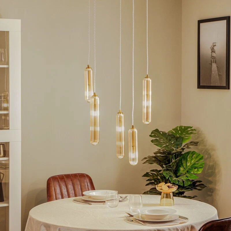 B-Ware Lucande Freylin Hängeleuchte Hängelampe Leuchte Lampe Pendelleuchte Pendellampe