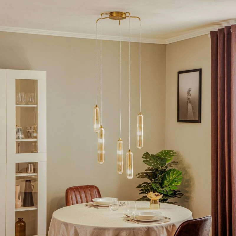 B-Ware Lucande Freylin Hängeleuchte Hängelampe Leuchte Lampe Pendelleuchte Pendellampe