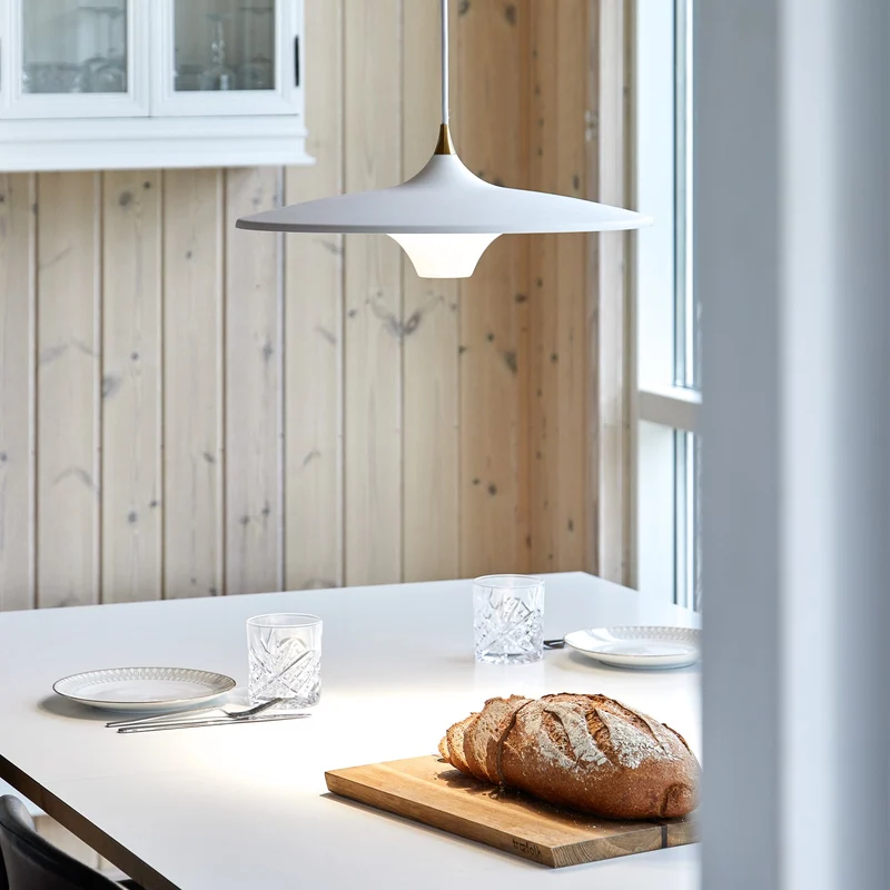 B-Ware LOOM DESIGN Hängeleuchte Pendelleuchte LED Lampe Moja Aluminium Messing weiß