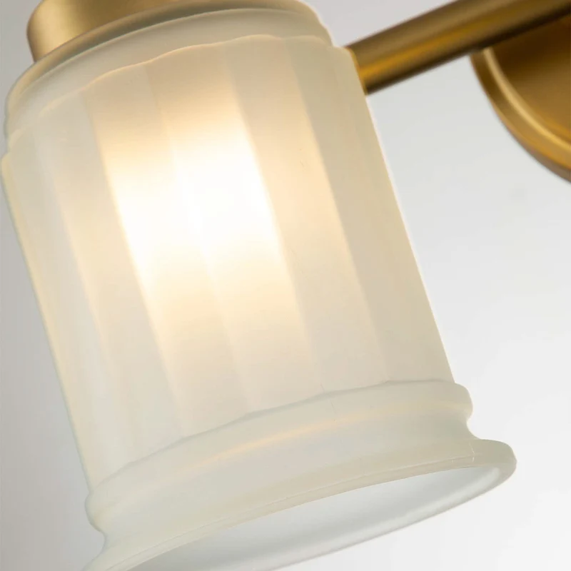 B-Ware QUOIZEL Wandleuchte Wandlampe Swell Leuchte messing Glas satiniert SIEHE TEXT