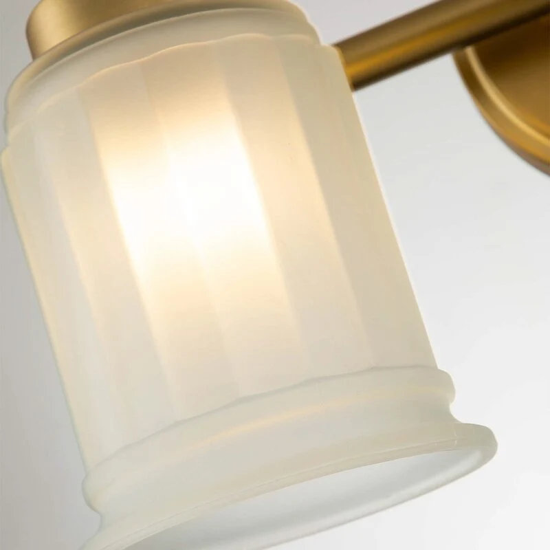 B-Ware QUOIZEL Wandleuchte Wandlampe Swell Leuchte messing Glas satiniert SIEHE TEXT