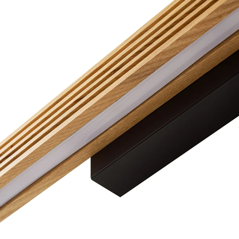 B-Ware Lucande Wandleuchte Wandlampe LED Holz schwarz Lieske Beleuchtung Innenbereich