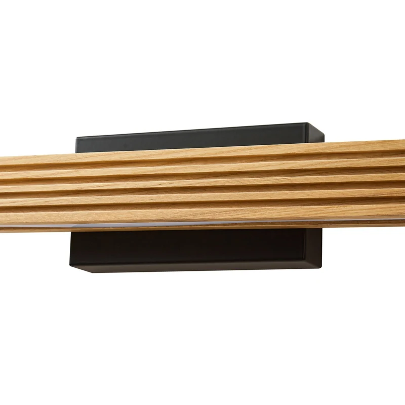 B-Ware Lucande Wandleuchte Wandlampe LED Holz schwarz Lieske Beleuchtung Innenbereich