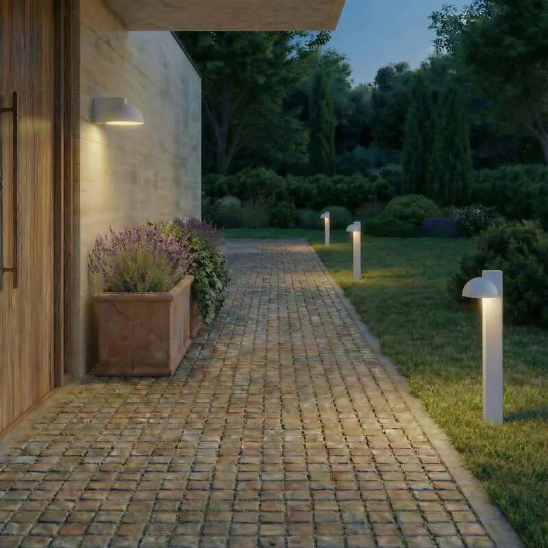 B-Ware Lucande Außenwandleuchte Velira LED Gartenleuchte Lampe hellgrau IP54 3000K