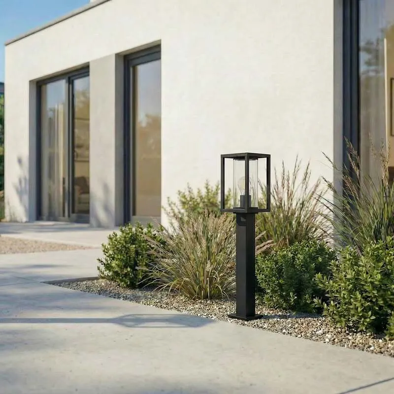 B-Ware Lucande Wegeleuchte Ferda Gartenleuchte LED anthrazit dimmbar IP44 60cm 16x16cm
