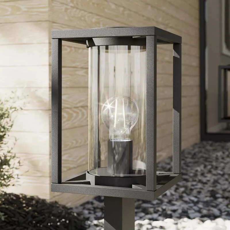 B-Ware Lucande Wegeleuchte Ferda Gartenleuchte LED anthrazit dimmbar IP44 60cm 16x16cm