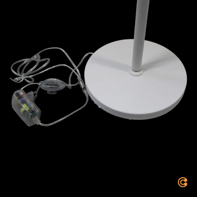 B-Ware Fabas Luce Stehleuchte Standlampe LED Vela weiß transparent Dimmer Acryl