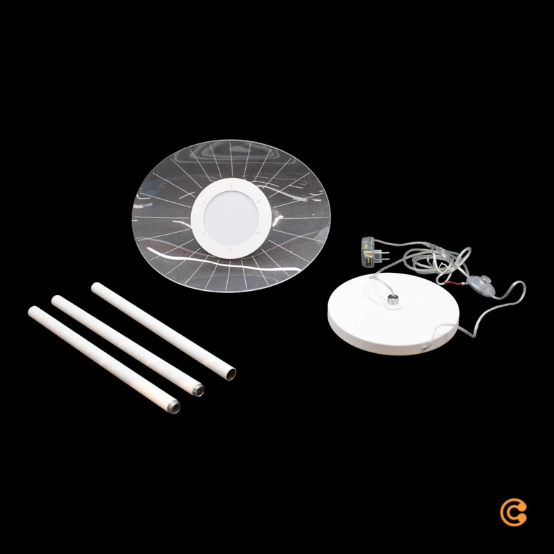 B-Ware Fabas Luce Stehleuchte Standlampe LED Vela weiß transparent Dimmer Acryl