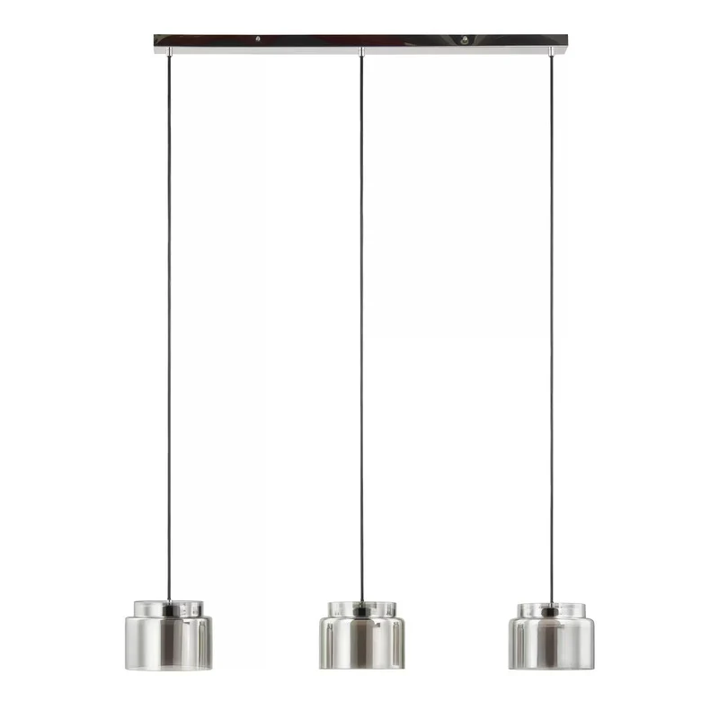 B-Ware Lucande Diano Hängeleuchte Deckenlampe Pendelleuchte Lampe rauchgrau dreiflammig