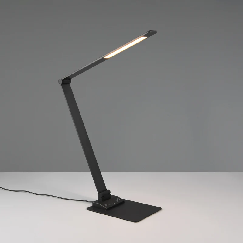 B-Ware Trio Lighting LED-Tischleuchte Travis schwarz CCT dimmbar Touch USB Lampe Spot